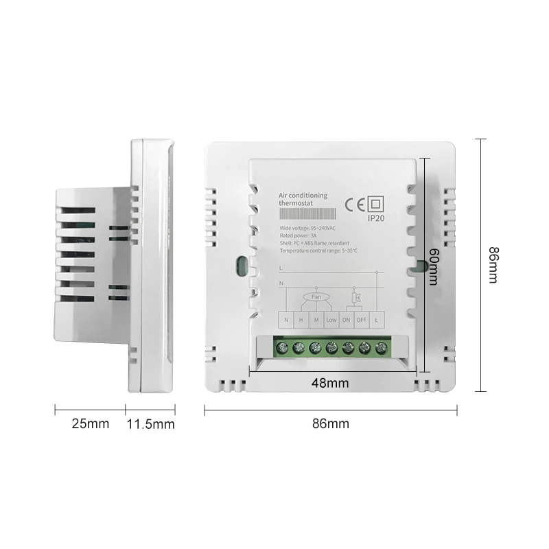 Dijital Merkezi Klima FCU Fan Coil Ünitesi Termostat Haftalık Programlanabilir Sıcaklık Kontrol Cihazı Toptan Eşya Fiyatları