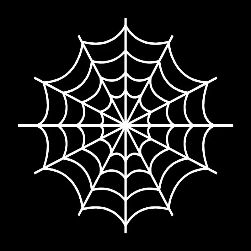 Cartoon SPIDER WEB Fashion Car Window Sticker Vinyl Decal Car-styling Black/Silver 15*15CM