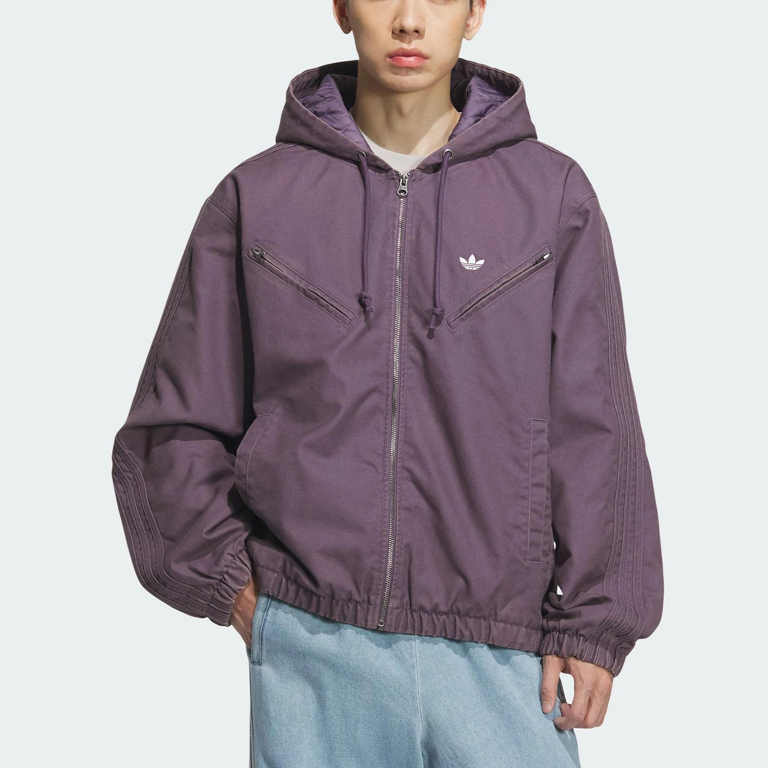 Adidas genuine clover men's and women's loose and warm woven sports cotton clothing KC2642
