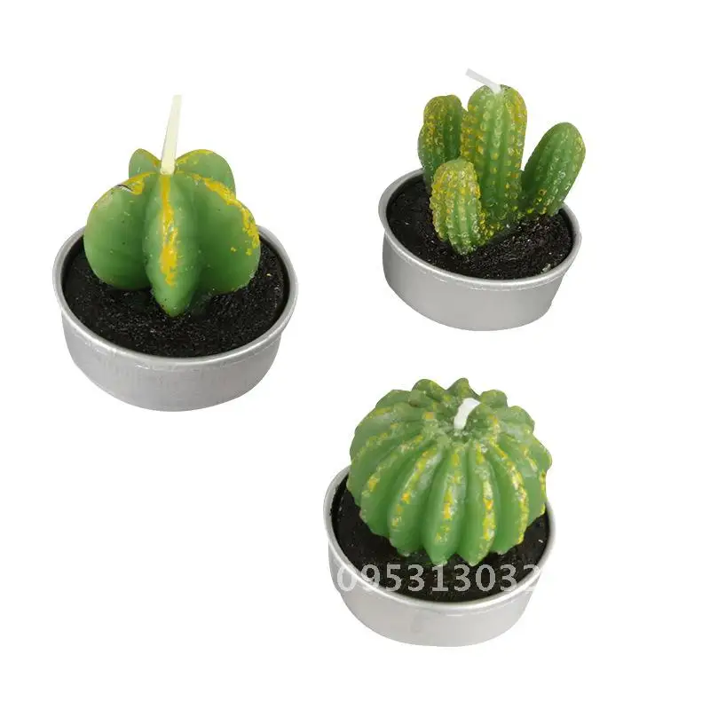 

New craft candle home decoration simulation succulent cactus candle