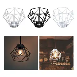 Vintage Pendant Light Metal Lampshade Wire Cage Hanging Chandelier Loft Lighting Fixture Modern Indoor Lighting Wall Lamps