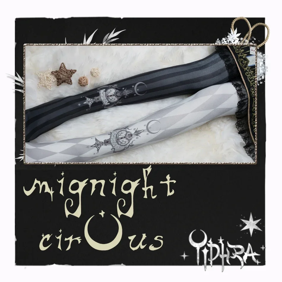 Women\'s Thigh High Stockings Mignight Circus ~ Lolita Printed Long Stockings