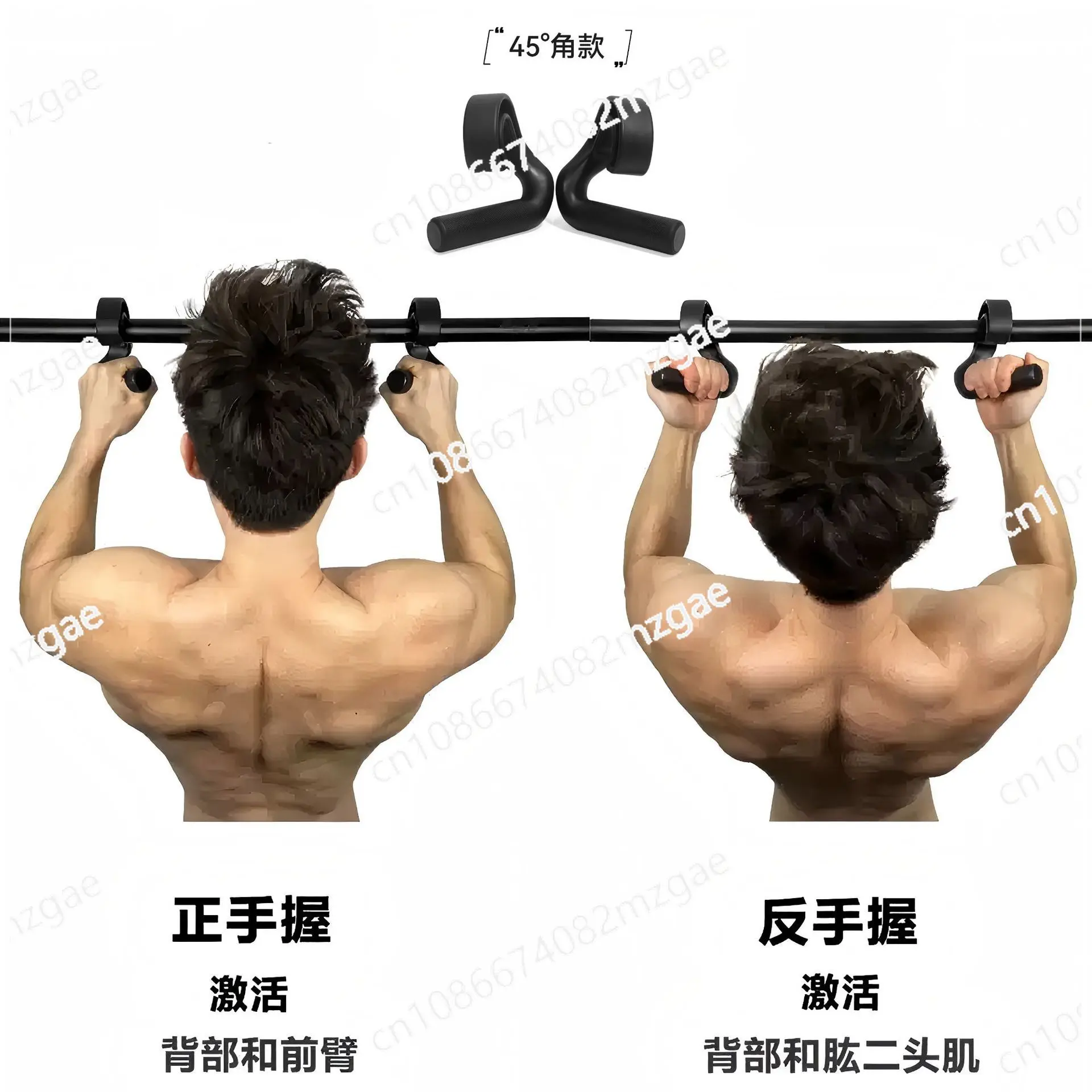 Hook Grip 45 Degree Backhand Pull Up Deadlift Rowing 90 Degree Grip Core Strength Assisted Fitness Equipment