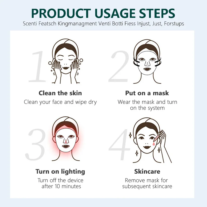 Five in One LED Photon Facial Thermal Therapy Skincare Facial Anti Aging Neck Lifting Wrinkle Removal and Beauty Device