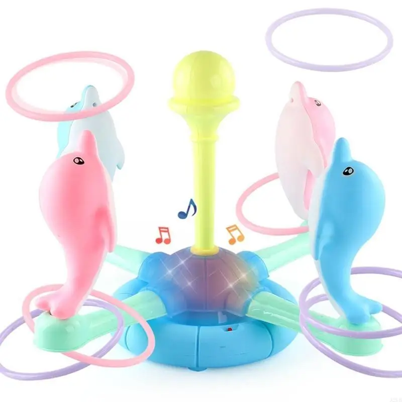 Toss & Throw Game Dolphin for Parents Children Assembly Funny Board Game Toy Toddler Indoor Table Activity Playset A2UB