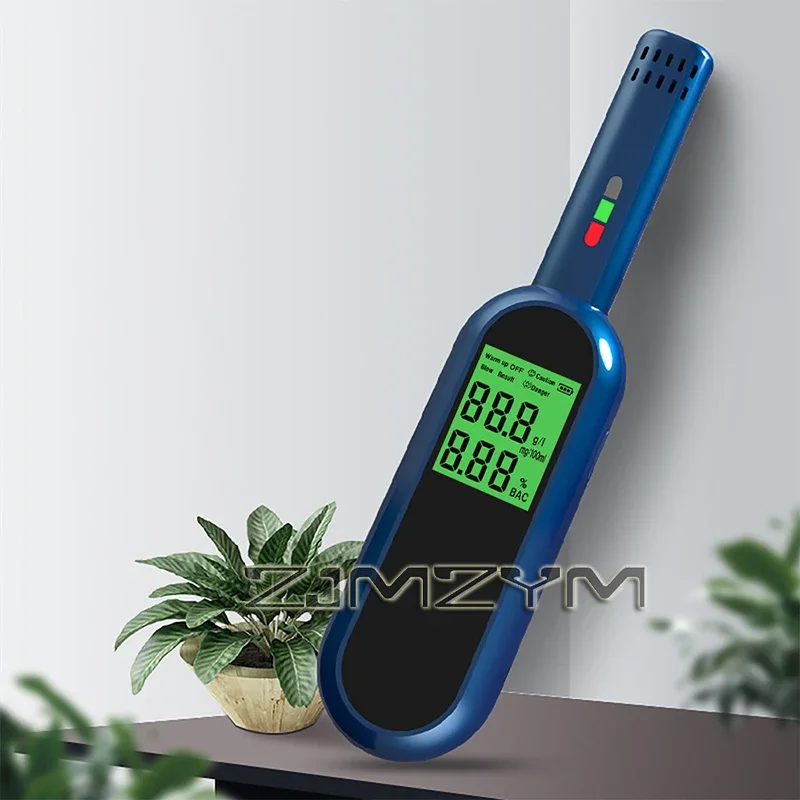 Portable Alcohol Detector Car High-Accuracy Breath Tester Rechargeable Fast Charging Alcohol Tester With Digital LCD Display