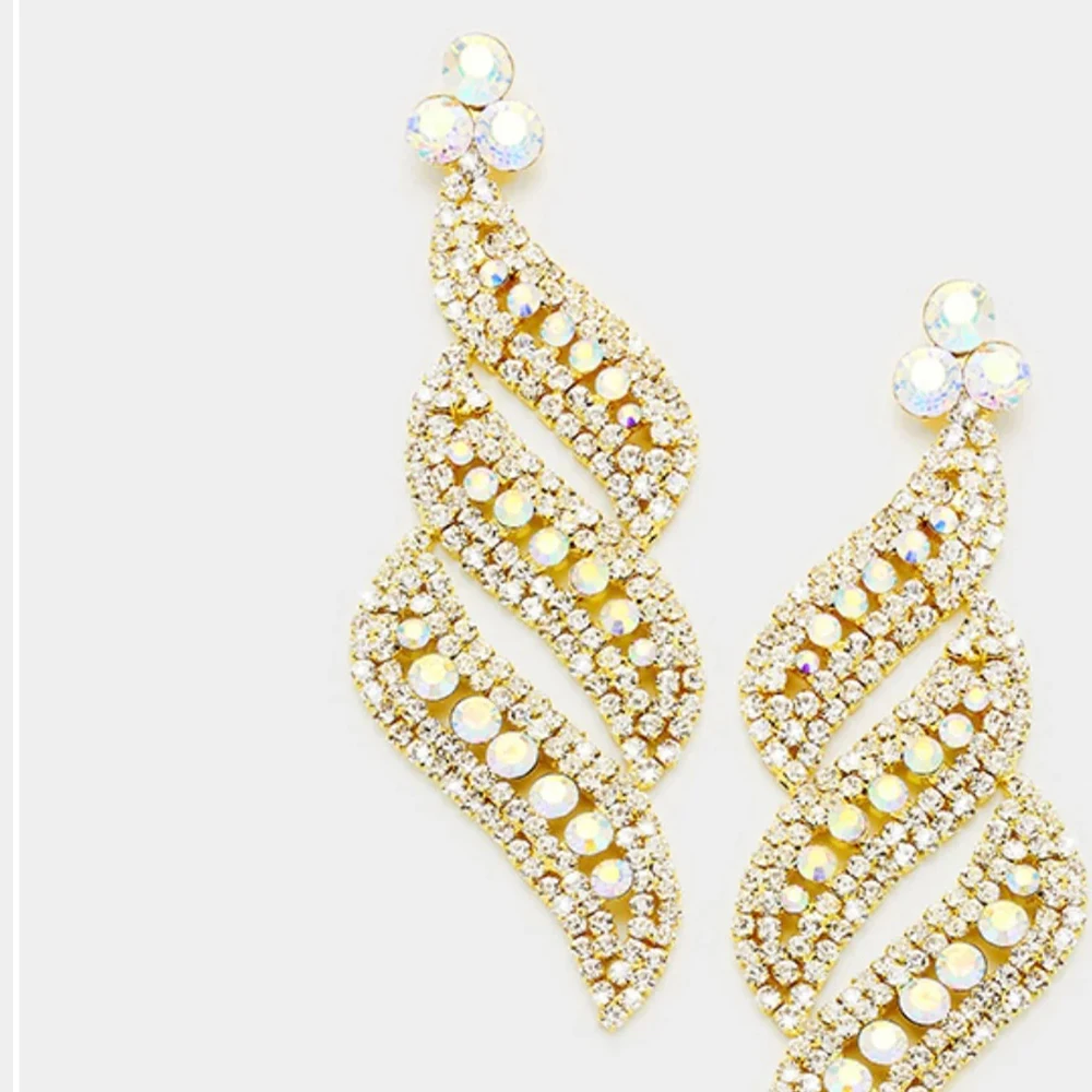 Stonefans – boucles d'oreilles exagérées pour femmes, accessoires tendance, strass cristal scintillant, bijoux de déclaration, géométrie, 2023