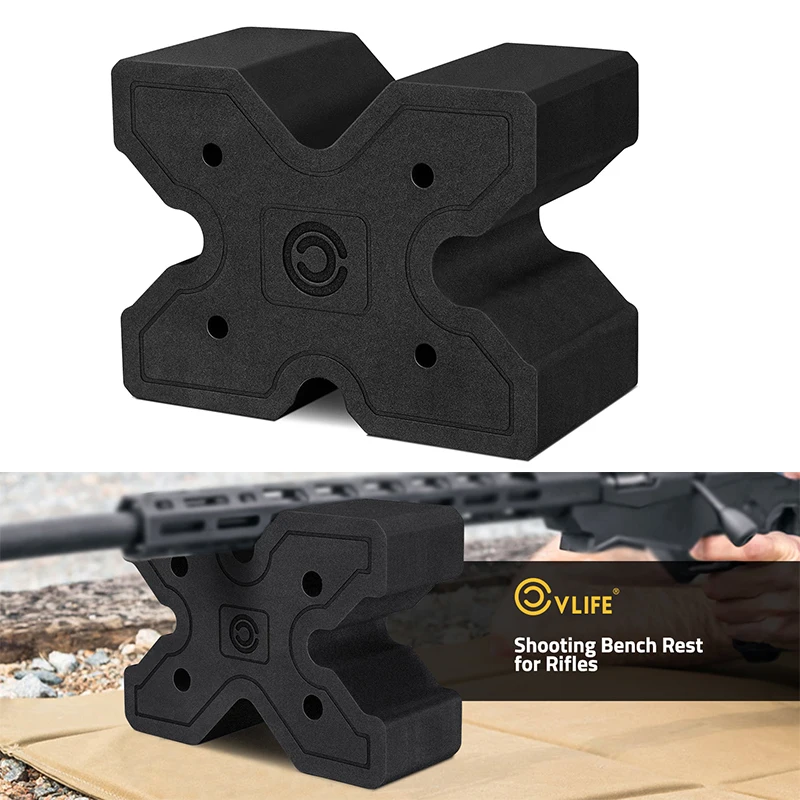 CVLIFE Rifle X-Block Shooting Rest Gun Block Mount Lightweight and Portable Shooting Clamp EVA Foam Hunting Outdoor Sighting