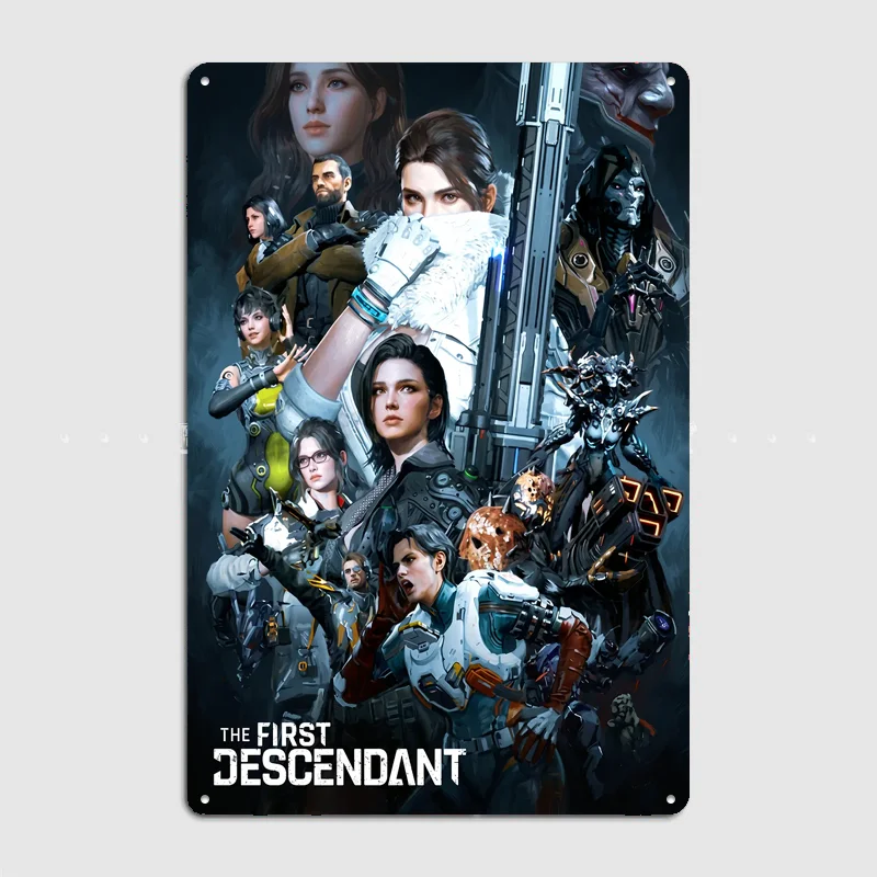 The First Descendant Game Poster Metal Sign Posters Bar Bedroom Custom Wall Decorations Room Decoration Interior Home Decor