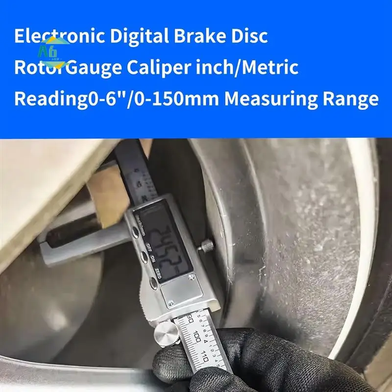 

A60F-Disc Brake Rotor Micrometer,Digital Caliper Measuring Tool For Disc Brake-6 Inch/150Mm,Brake Measuring Tool Wtih Caliper