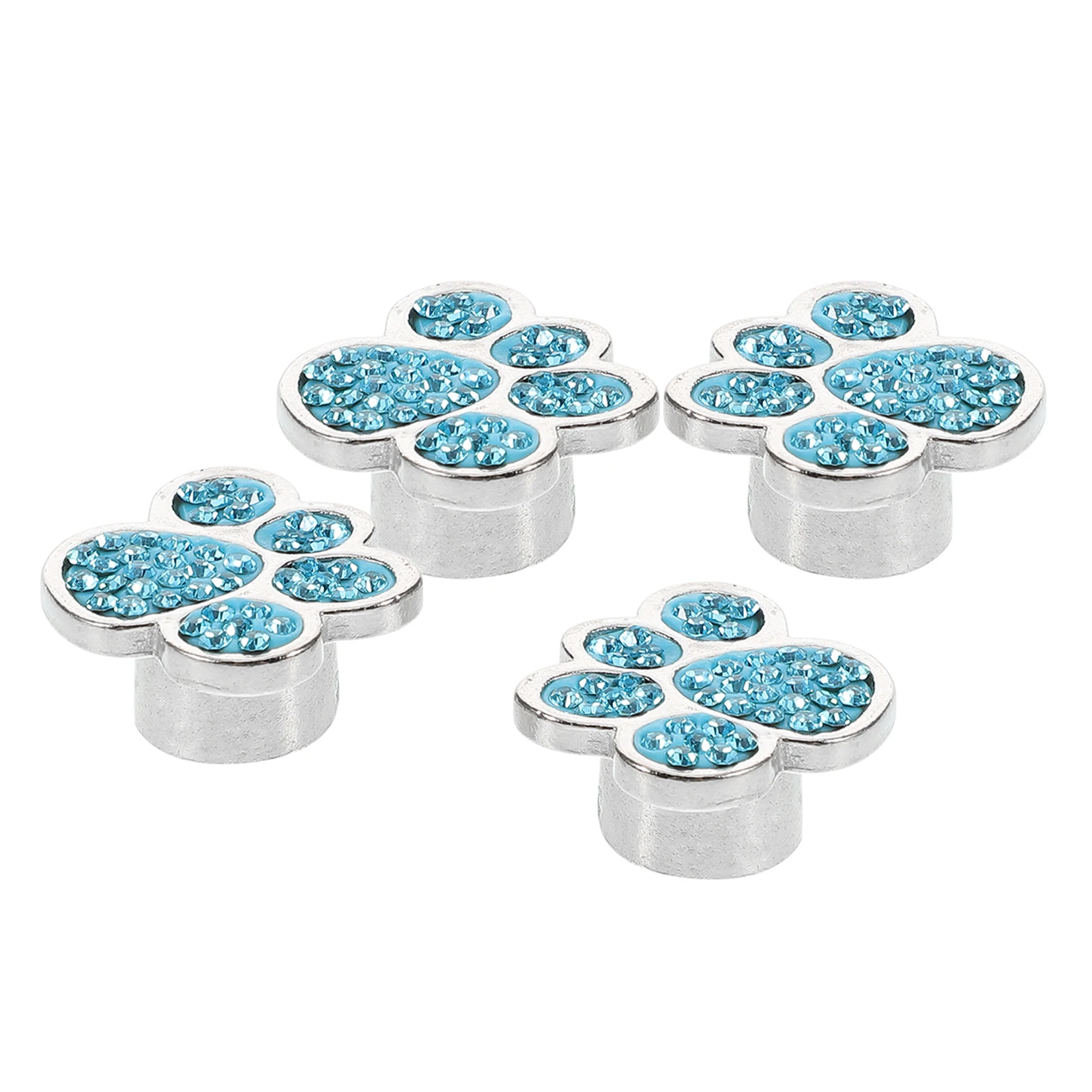 

4pcs Diamond Tire Valve Caps Copper Aluminum Dust Covers Car Motorcycle Metal Proof Lightweight Portable Tire Nozzle