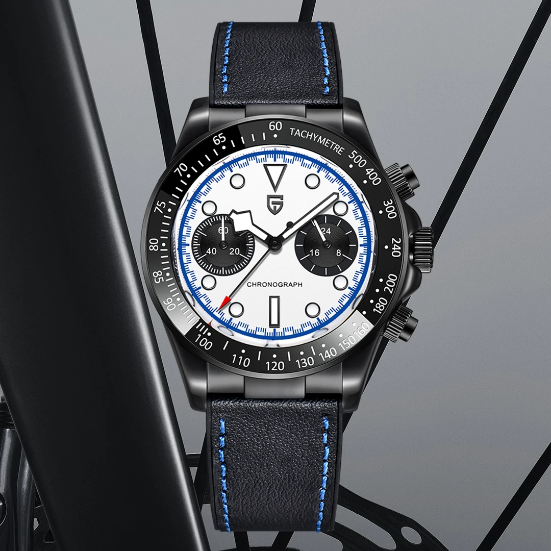 PAGANI DESIGN 2026 New Panda BB Chronograph Quartz Watch For Men Racing Car Sport Waterproof AR Sapphire Glass Wristwatch Gift
