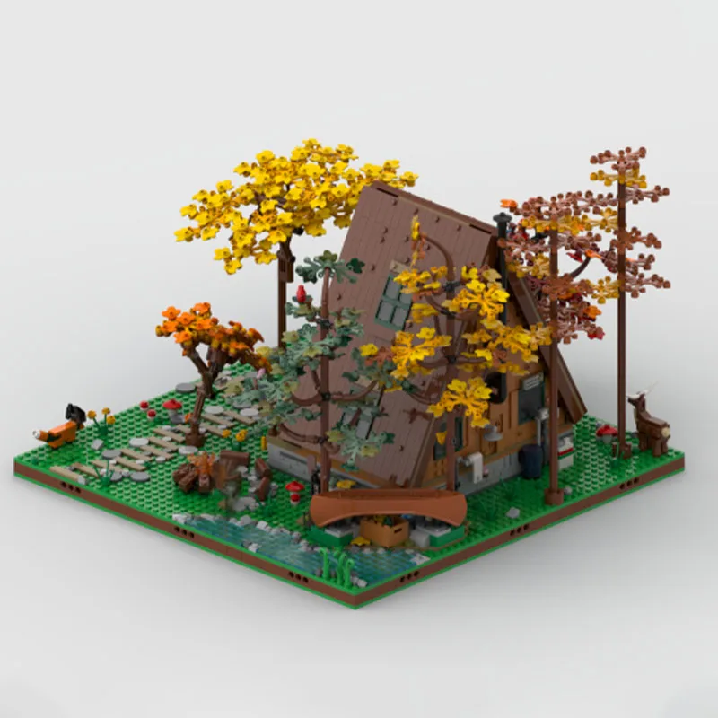 943 pçs moc 48x48 display para conjunto 21338 a-frame cabine diy montagem educacional blocos de construção brinquedos crianças brinquedos de aniversário presente