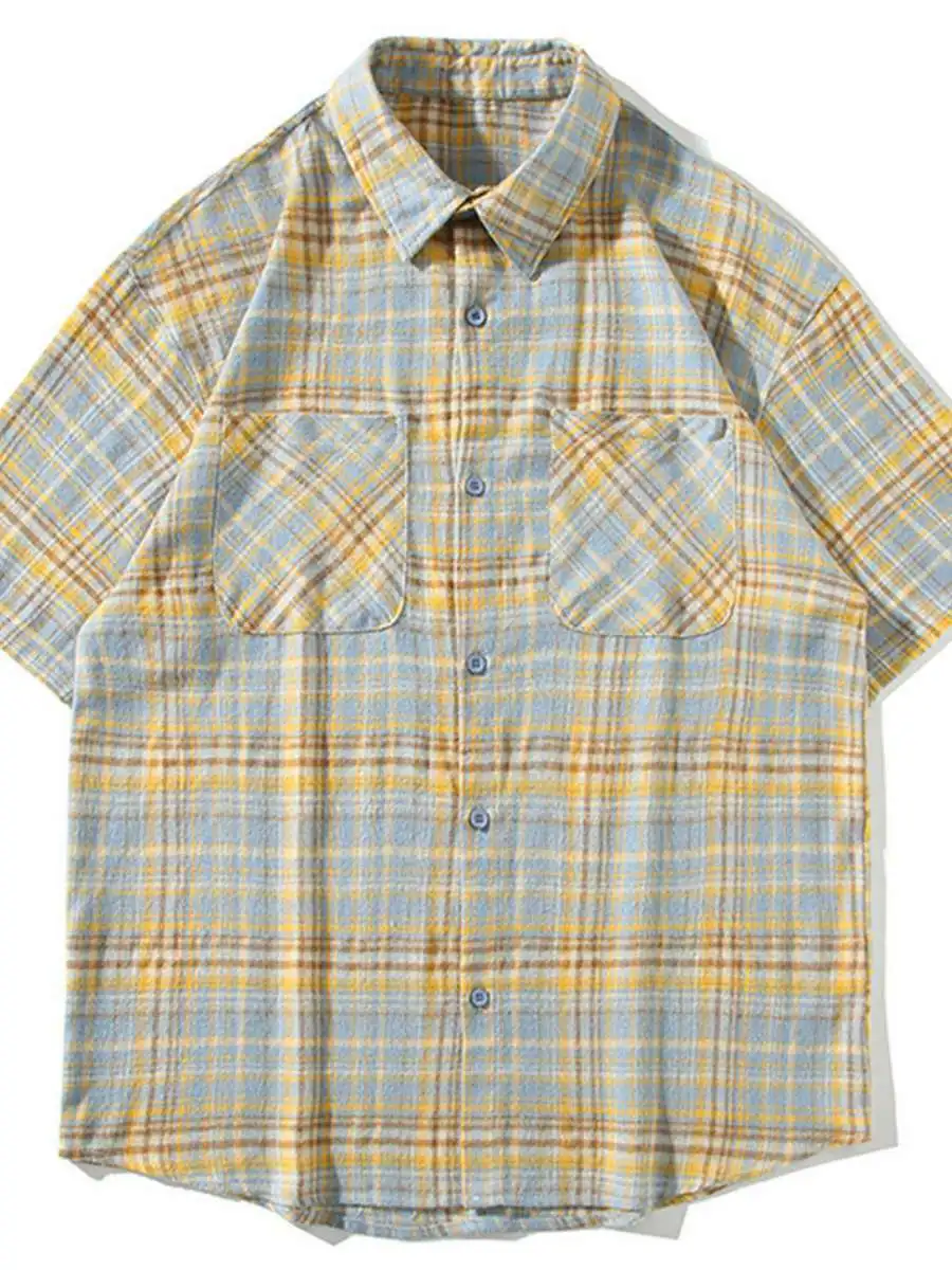 

Trendy Casual Men's irt ort Sve Loose Fit Summer Faion Outdoor Wear Personalized Sle Daily Comfortable Clothing