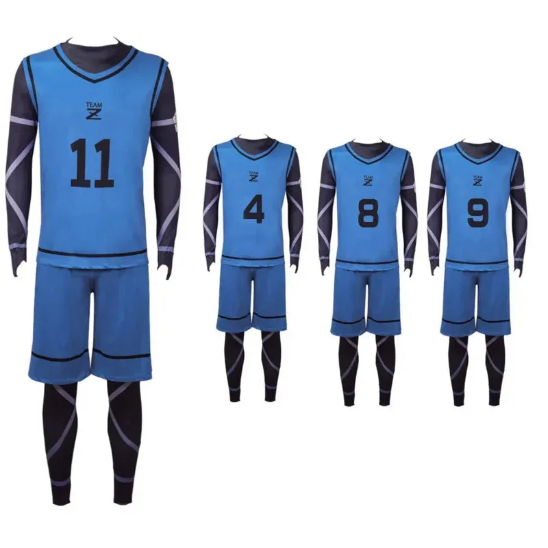 Una arena de osos Anime Blue Lock Cosplay disfraz Isagi Yoichi Chigiri Bachira Rensuke Kunigami fútbol maillot pie 2025 nuevo