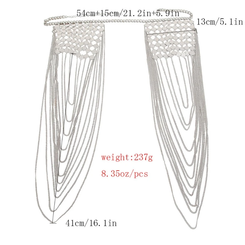 Chaîne corps multicouche, chaîne d'épaule à pampilles, chaîne Sexy, bijoux corps