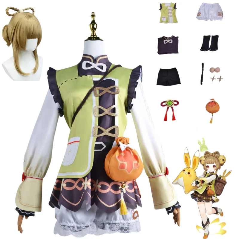 

Genshin Impact Yaoyao Cosplay Costume for Women Kids Girls Lolita Dress Lovely Uniform Halloween Party Cosplay Yaoyao Outfit