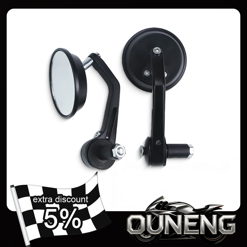 

7/8 Inch Handlebar Aluminum Alloy Motorcycle RoundRearview Mirror Motorcycle Accessories Suitable For Coffee Racing Style
