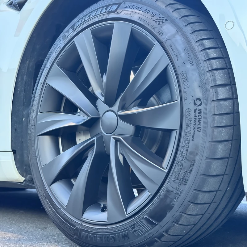 4PCS 18 Zoll Rad Kappe Für Tesla Modell 3 2018-2023 Automobil Leistung Ersatz Rad Radkappe Vollrand abdeckung Zubehör – Detail 10