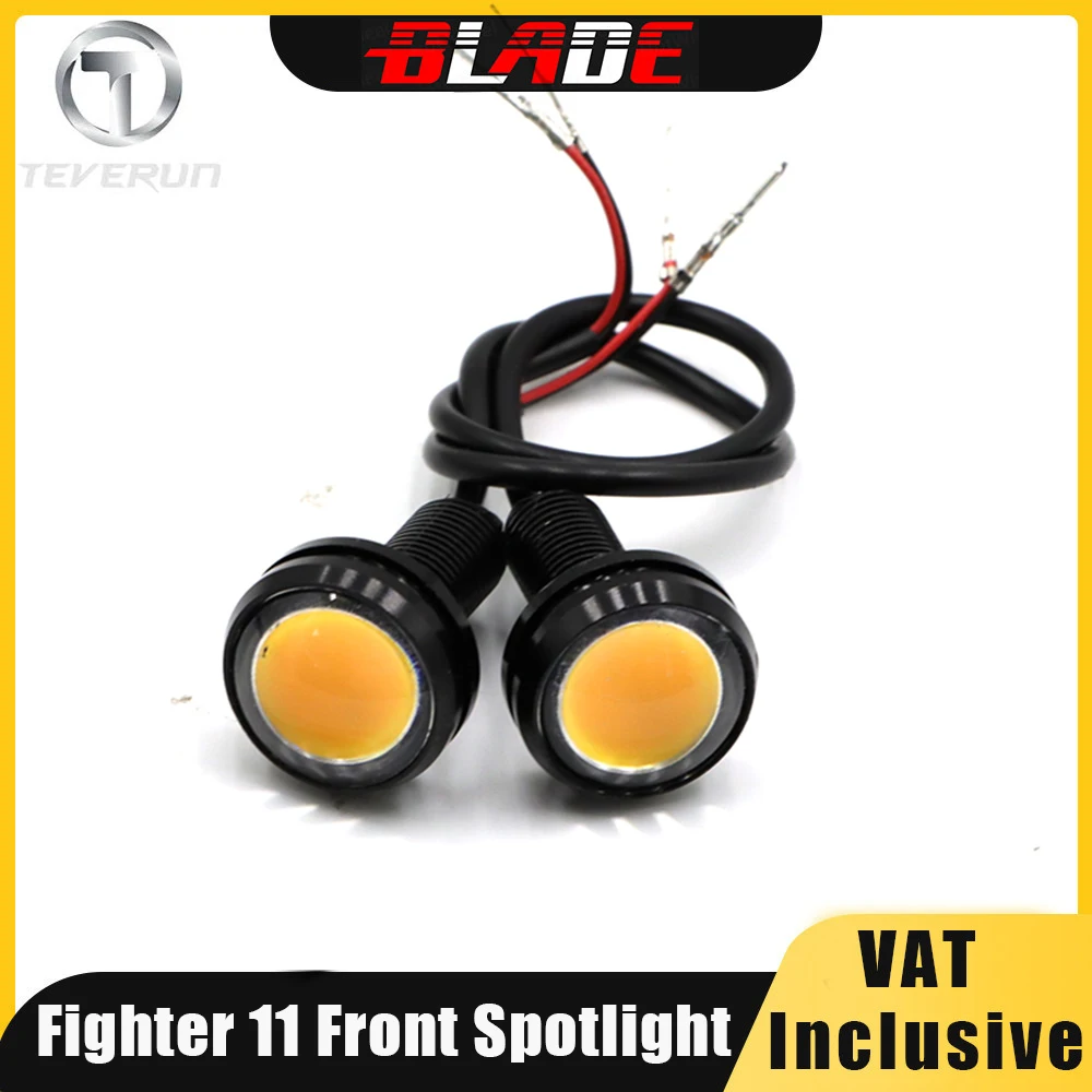 Original Deck Light For Teverun Fighter 11/11+ Electric Scooter 12V Front Shoot Light Yellow Pedal Light Front Light Brake Parts