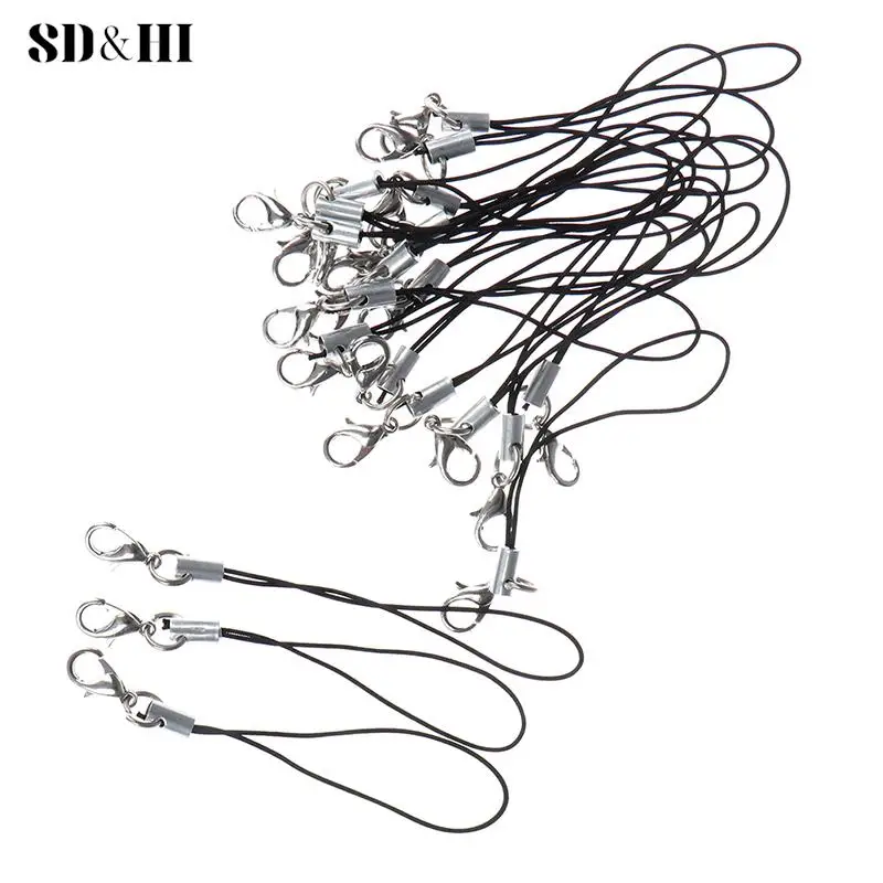 1/10Pcs Durable Nylon Lanyard Keychain for USB Flash Drive Strap Black  String Holders 