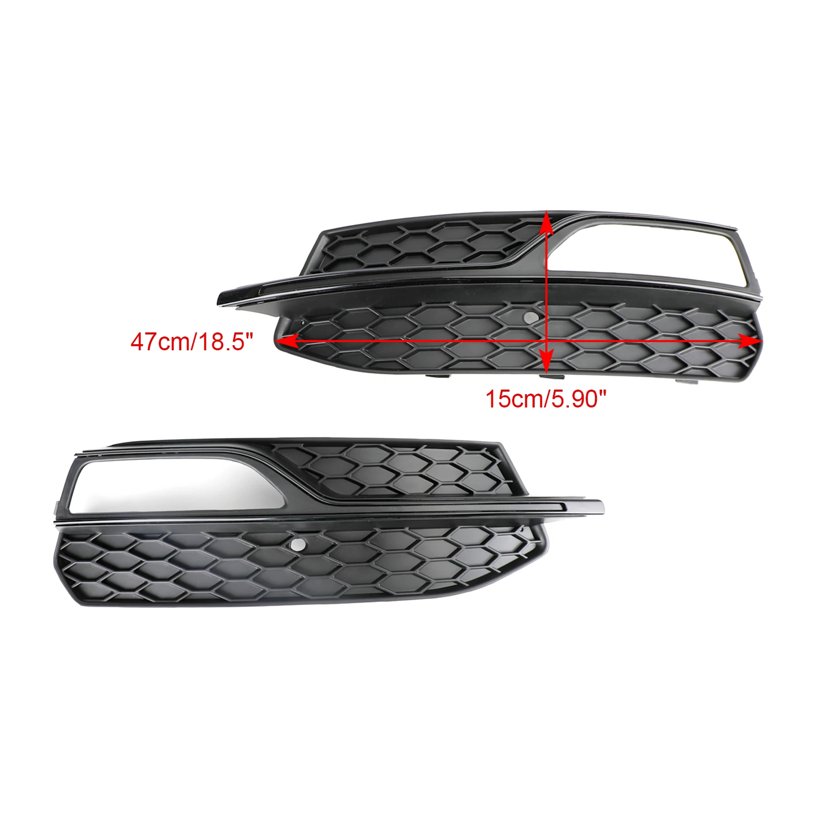Lower Bumper Fog Light Cover Grill Grille For Audi A3 S3 S-Line 2013 2014 2015 2016 # 8V3807681G 8V3807682G