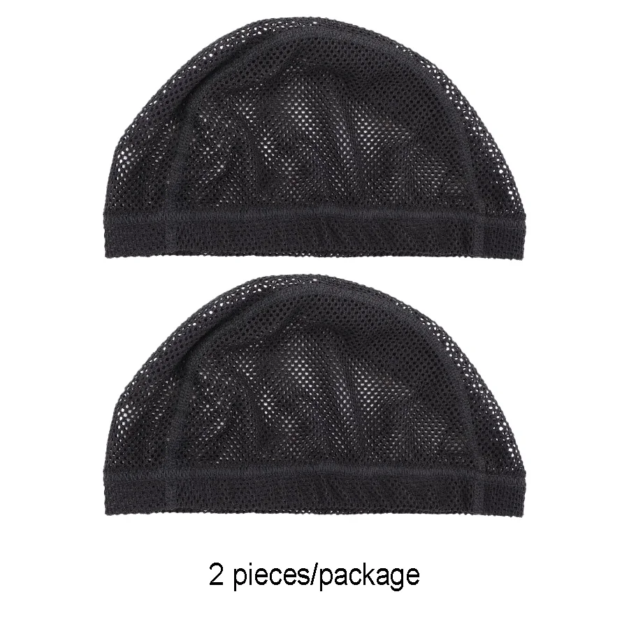 

2 pieces per package crochet wig cap big hole mesh dome cap for crochet braids and weaves