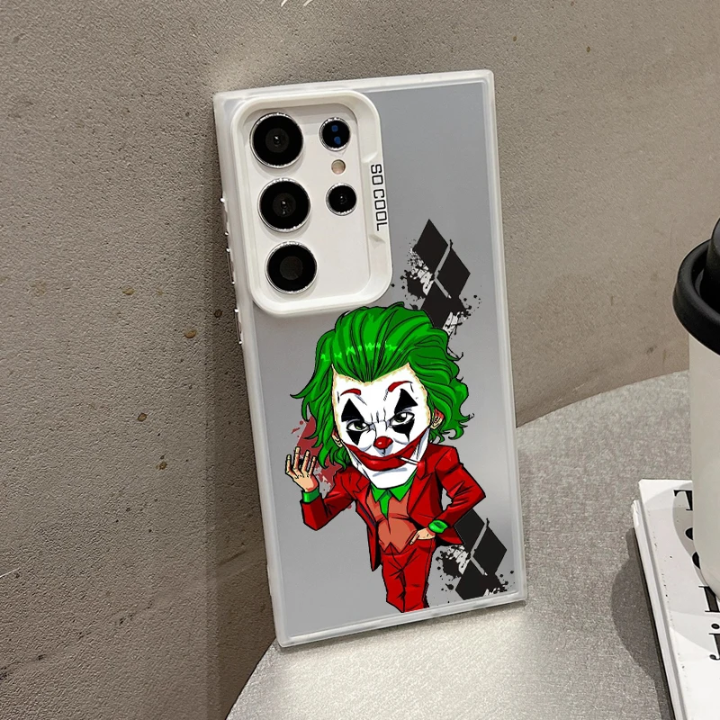 Marvel Joker Cartoon Evil For Samsung A71 A52 A53 A51 A34 A33 A32 A21S A23 A15 A12 A13 A05 5G Colorful Silver Funda Phone Case