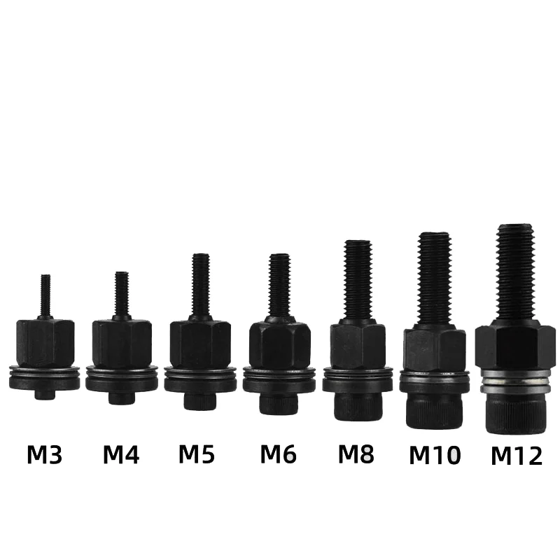 7pcs (M3 M4 M5 M6 M8 M10 M12)  Hand Rivet Nut Gun Head Nuts Simple installation Riveter Rivnut Tool Accessory For Nuts