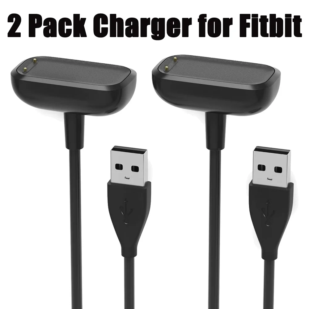 2 Pack Charger for Fitbit Charge 5 / Charge 6 / Luxe, Replacement Charging Cable Cord Accessories for Fitbit Bands