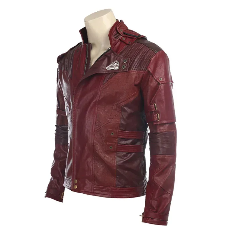 Chaqueta Starlord Cosplay Peter Jason Quill disfraz rojo hombres camisa de manga corta para fiesta de Halloween juego de rol rlu;3