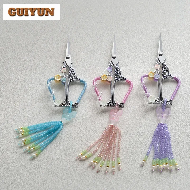 

Тканая веревка ручной работы, художественные чайные пакетики, ножницы, роскошная вышивка, резка, швейные портновские ножницы, рукоделие, чайные предметы, подарок для рукоделия