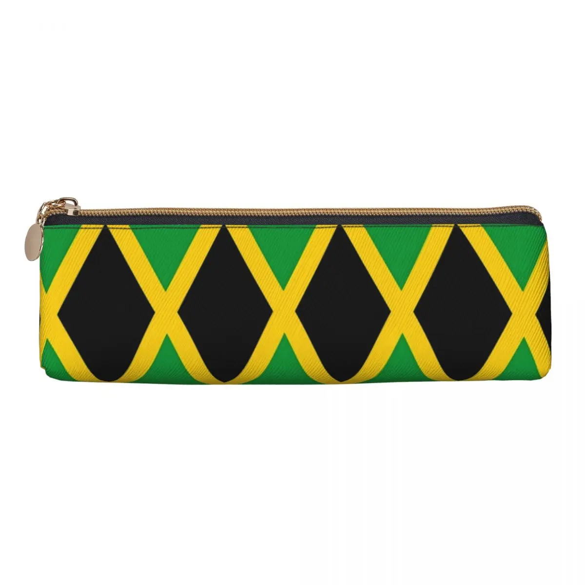 Jamaican Flag Pencil Case Love Jamaican Large Pen Box Kids Triangle Lovely School Pencil Cases Custom Stationery