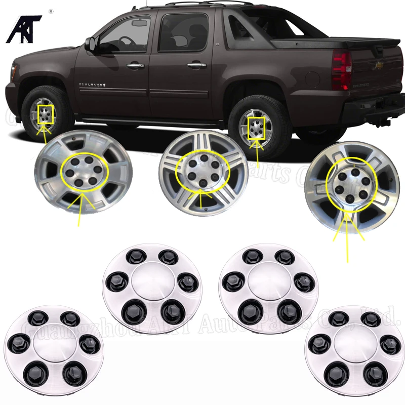 4x 7.8in /198mm Wheel Center Cap for Silverado 1500  Tahoe Suburban Avalanche #9595469