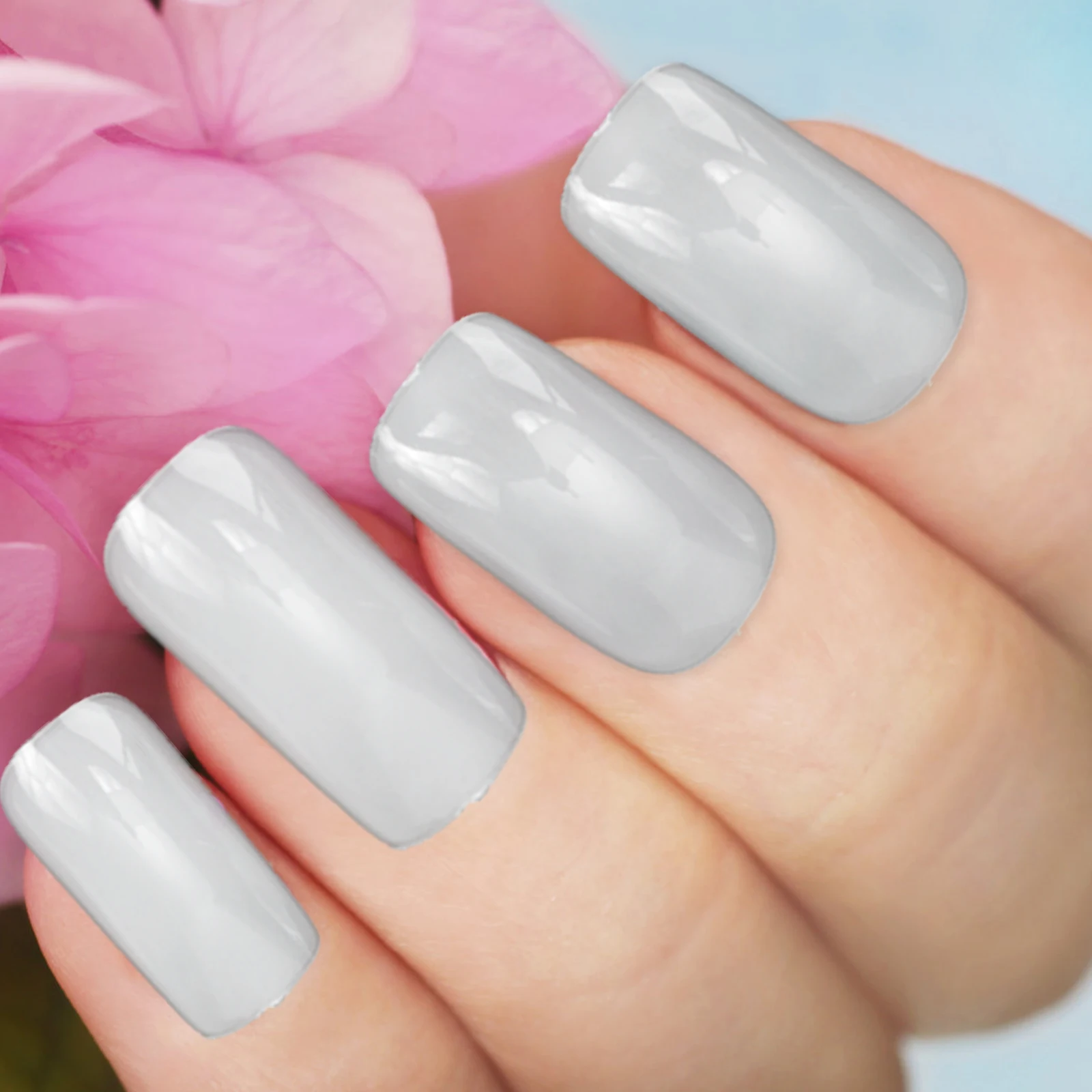 

500pcs Natural False Nails Tips Acrylic PP Women Full Cover Short Fake Nail Art Supplies Banquet Party Cosplay