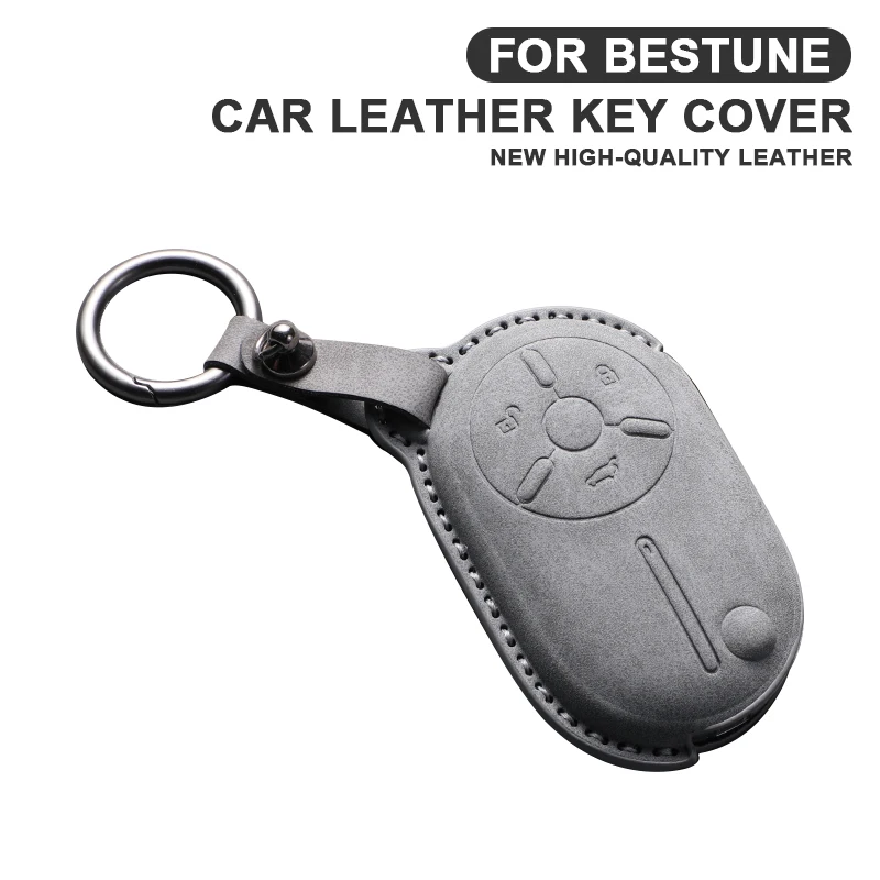 

Leather Car Key Case Cover Shell For Bestune Pony 2024 2025 New Energy Car Key Holder Protection Cover Case Keychain Accessories