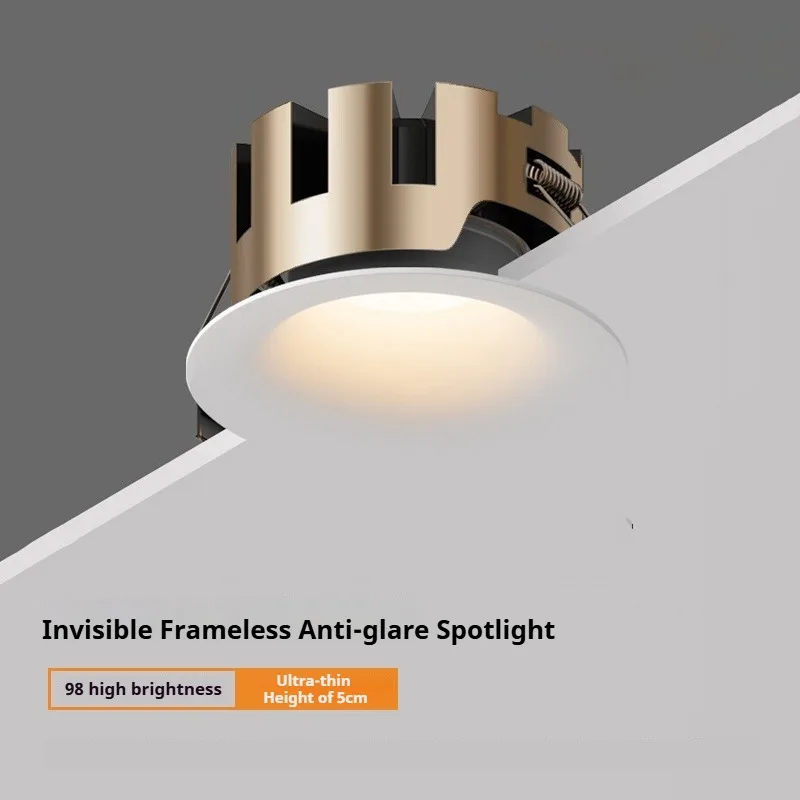 

55mm 75mm 95mm LED Ceiling Lamp 220V Recessed Led Ceiling Spotlight Borderless Downlight for Indoor Home Bedroom 7/10/12/15/18w