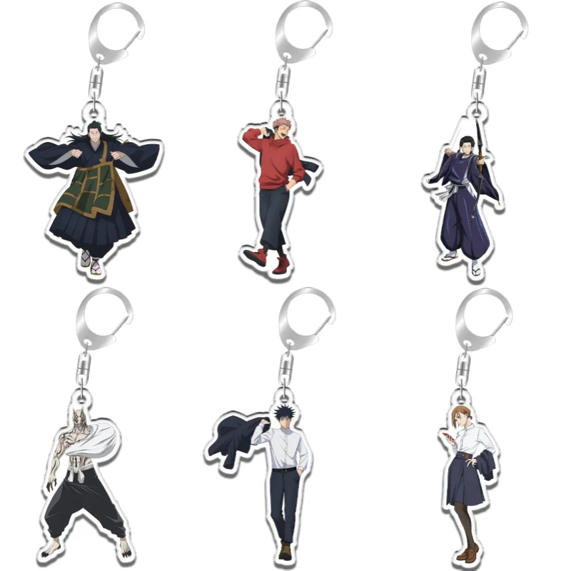 Keychain for Jujutsu Kaisen Maki Zenin Suguru Geto Mahito Anime Game Fans Recycled Acrylic Backpack Pendant Decoration Rare Toys