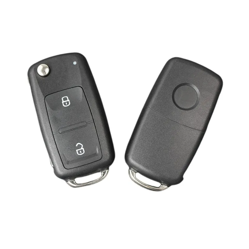 Carcasa para mando a distancia de coche, carcasa con tapa de botón, 5k0-837-202AD, para Polo, Touran, Caddy, Jetta, Golf, Tiguan, Skoda, 2/3