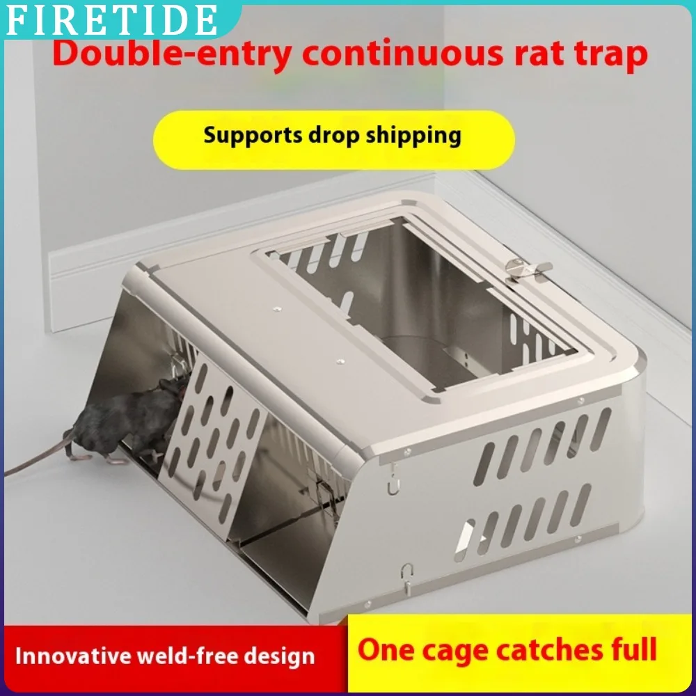 

Mouse Trap Mice Killer Humane Mice Zapper, Indoor Rodent Catcher for Kitchen Living Room,Double Entry Mousetrap