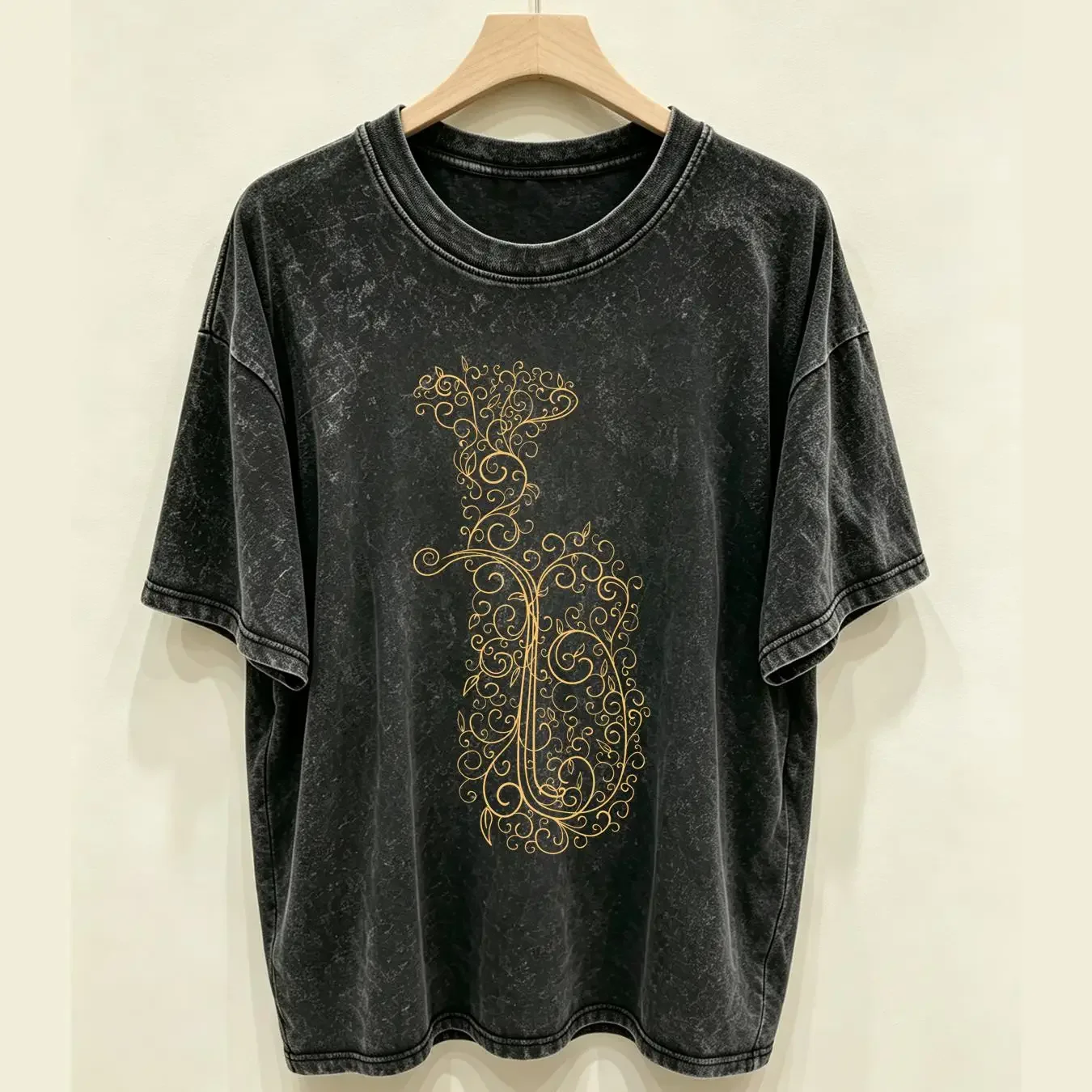 washed T Shirt A Tuba Musical Instruments Brass Band Mens Cotton Top vintage Washed Stretched graphic Versatile streetwear