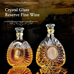 Decantador cuadrado de alta calidad, dispensador de botellas de vino de cristal con tapa de rosca, aireador, jarra de espejo, regalo, decoración de Bar, 800-1000ml