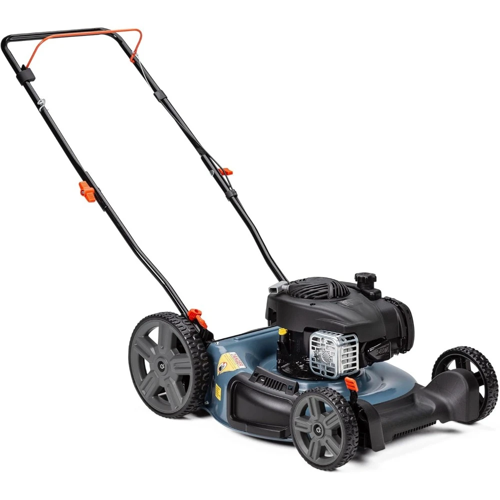 

21-Inch Lawn Mower W/ 125 Cc 4-Cycle, Mulching & Side Discharge, 6-Position Dual Lever Height Adjustment, Gas Push Lawn Mower