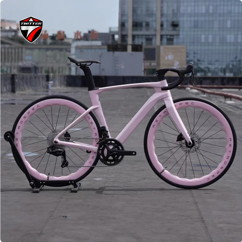 

TWITTER Bluetooth Link Электронный переменный EDS-24Speed Гидравлическое масло Дисковый тормоз Ветер Гонки T800Углеродное волокно Шоссейный велосипед bicicleta