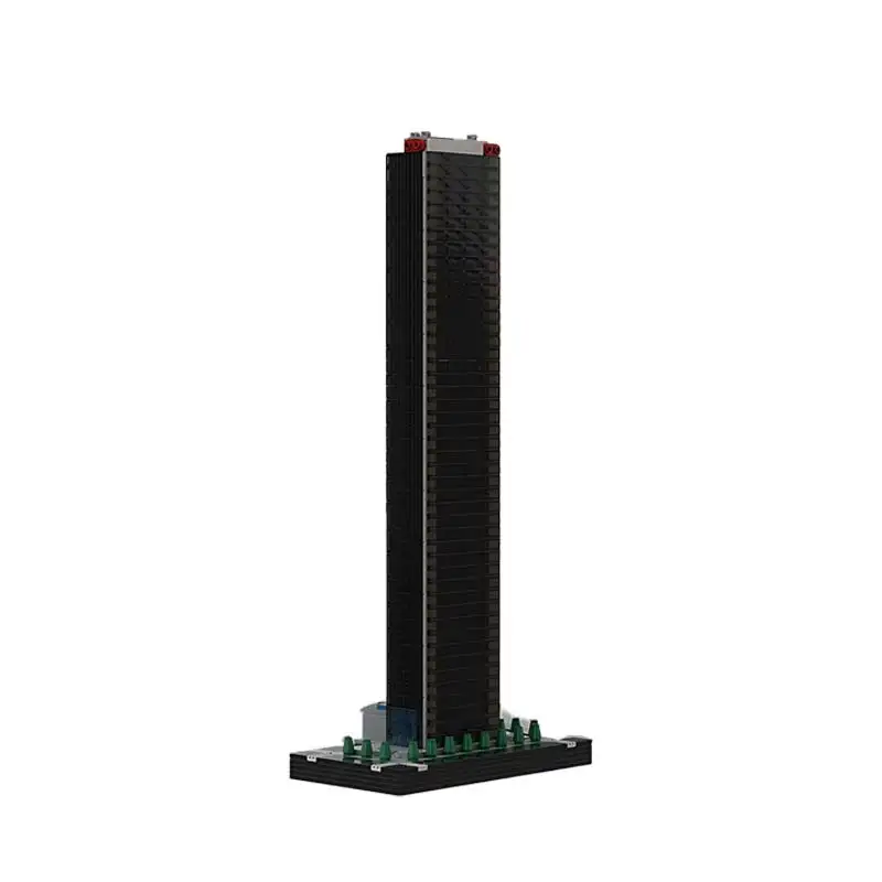 MOC Black Building AON Center Model Bricks Urban Hot Selling Architecture Display DIY Assemble Blocks Kids Christmas Gifts