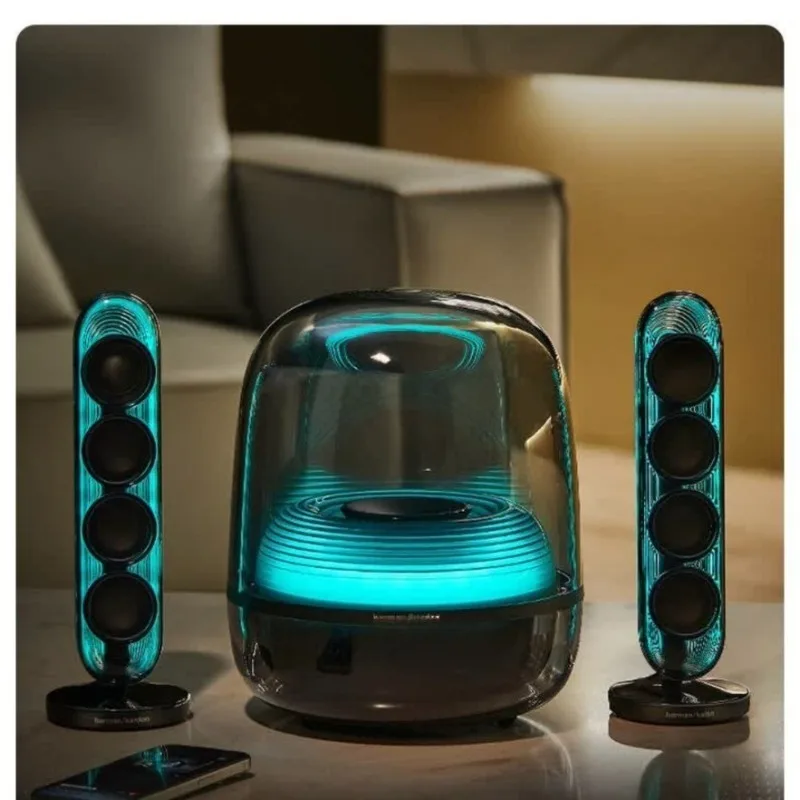 Speaker Bluetooth Desktop Kristal Musik, Hitam