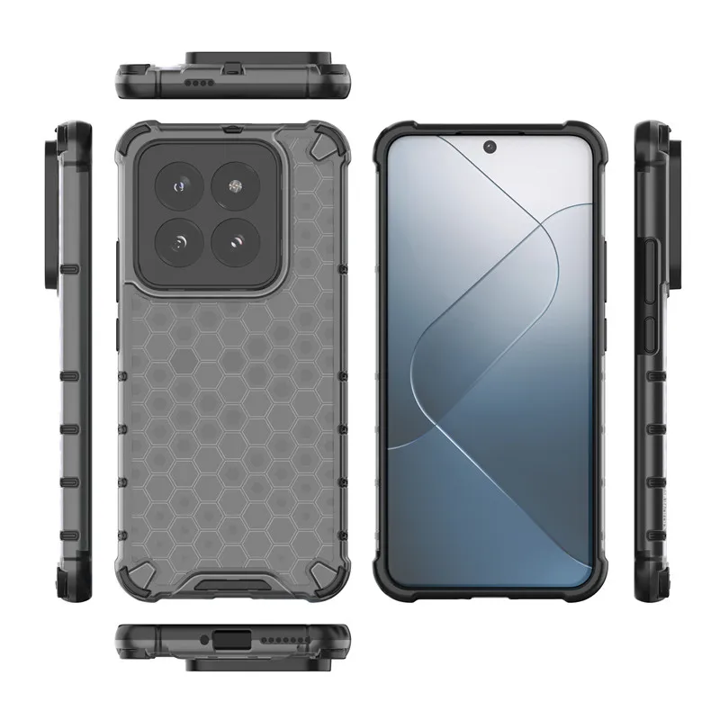 Para Xiaomi 14 Pro funda para Xiaomi 14 Pro funda de 6,73 pulgadas a prueba de golpes panal duro protección de PC parachoques para Xiaomi 14 Pro 5G