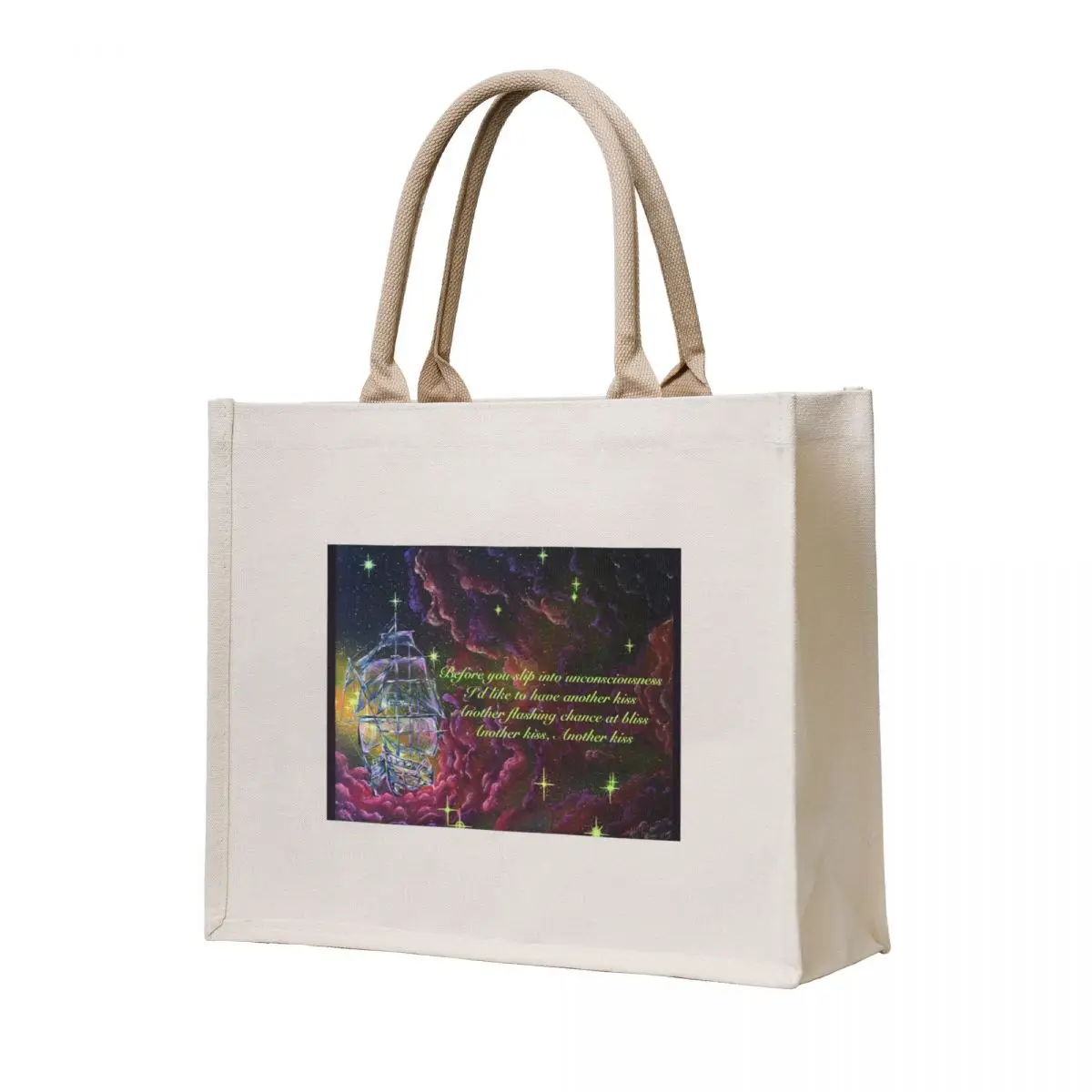 

Crystal Ship Script Tote Bag Reusable bags shopping cart bags large tote bag Shopper bag