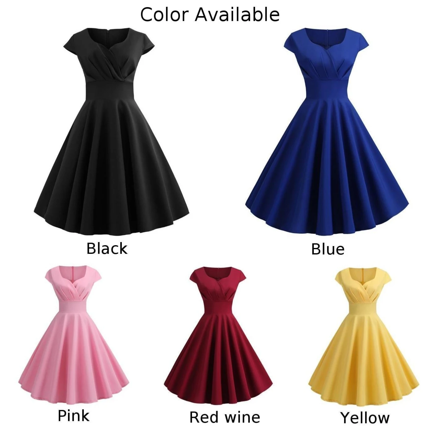 Mode offre spéciale femmes robe dames robes rétro doux balançoire robes Vintage années 50 confortable robe de soirée M-2XL