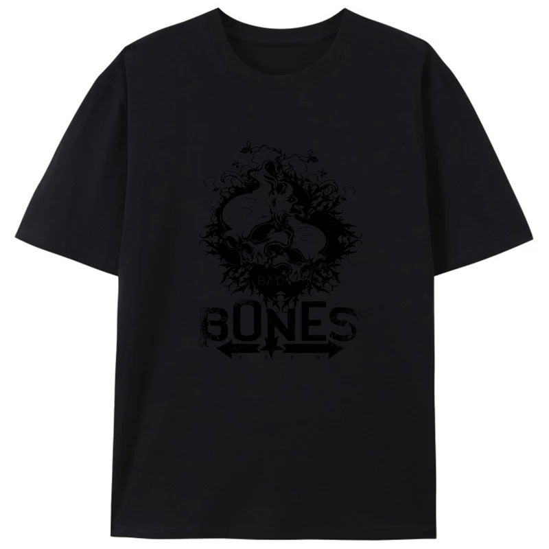 

Interesting Printed T-Shirt Bones Printed T-Shirt Cotton O-Neck Short Sleeve